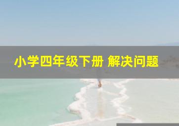 小学四年级下册 解决问题